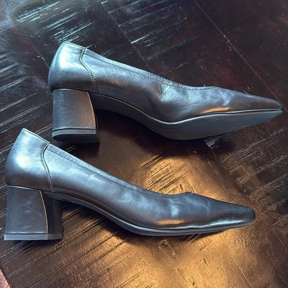 Paul Green Kami Black Supple Leather Block Mid Heel Pointed Toe UK 7 US 9.5 New - Picture 2 of 4